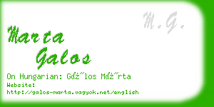 marta galos business card